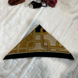 H&M Gold and Black Geometric Scarf